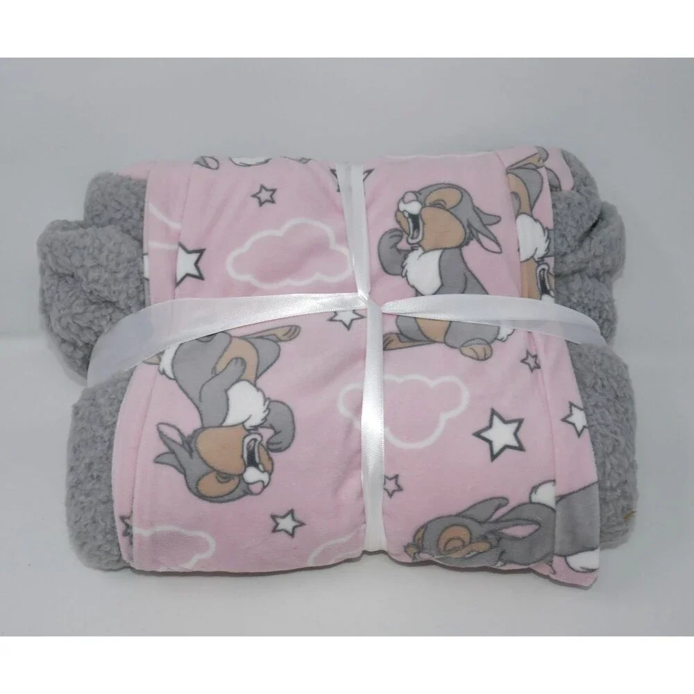 Disney Sleepy Thumper Rabbit Plush Sherpa Long Sleeve 2 Piece Pajama Set Size L - Picture 5 of 8